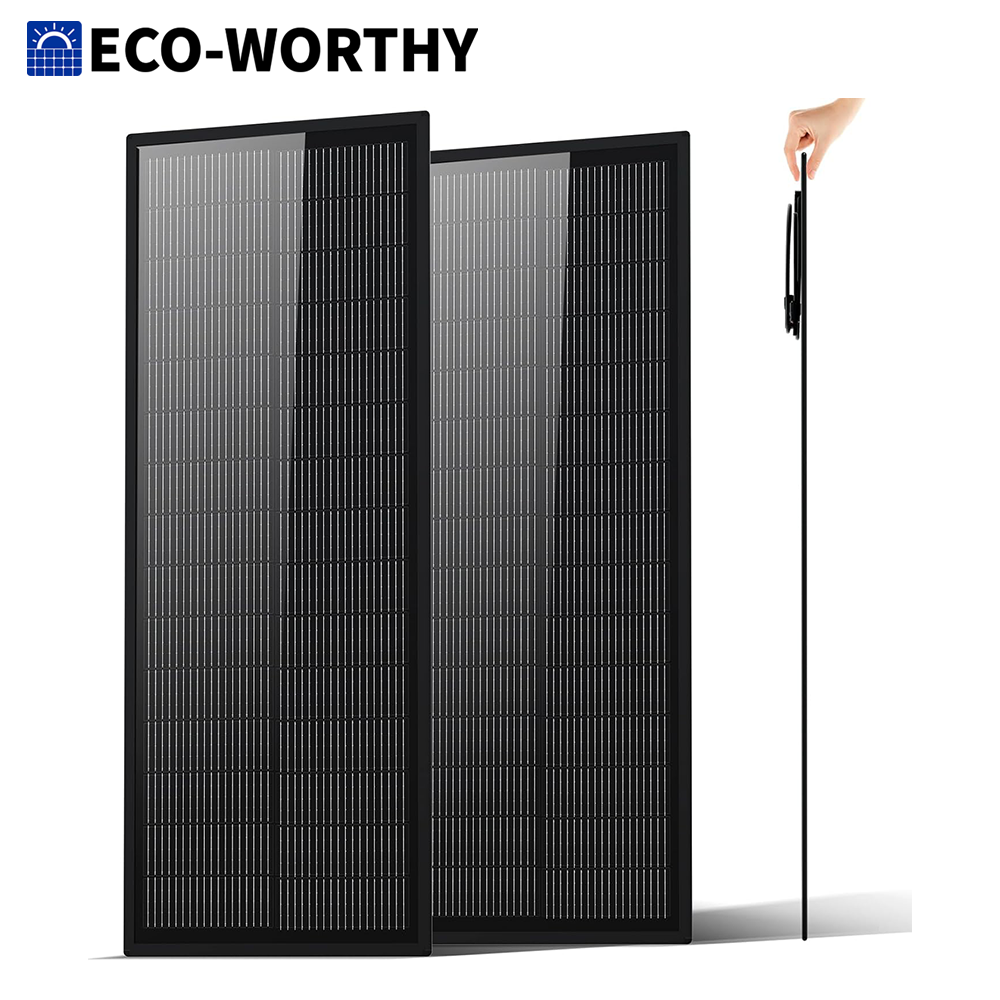 Solar Panel 200W - 친환경적인 초박형 100W 태양광 패널 2개