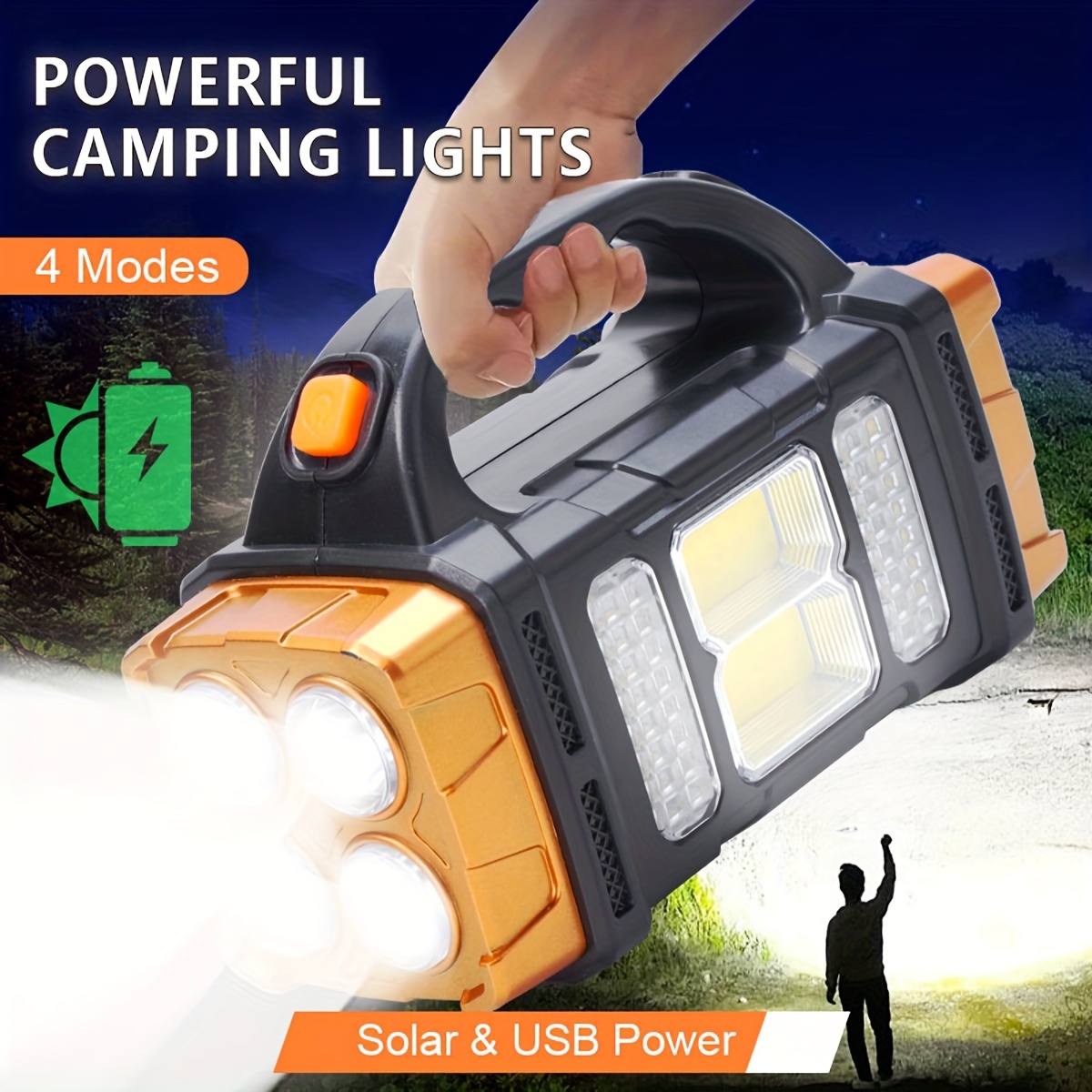 Solar Generator - 새로운 업그레이드 충전식 고출력 태양광 LED