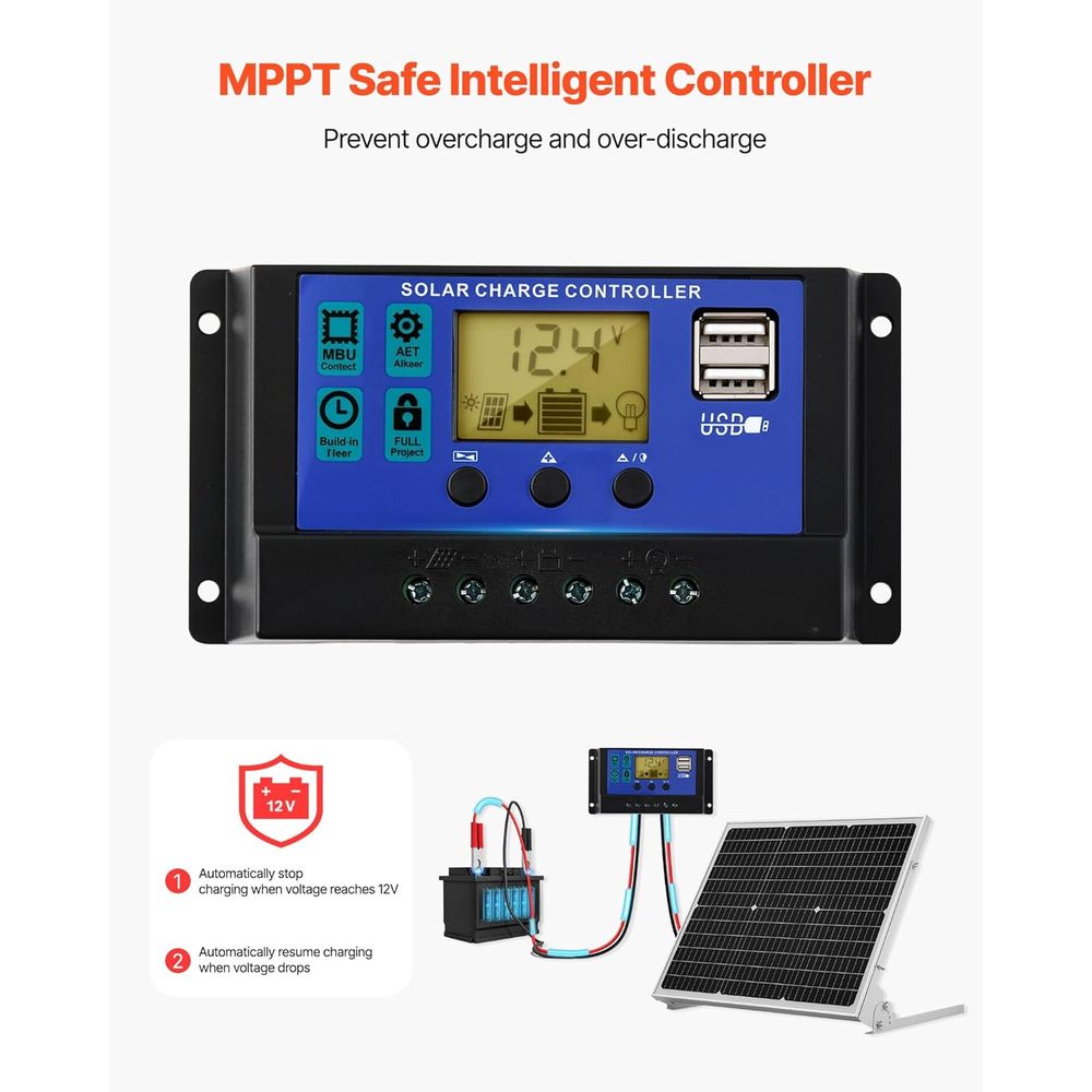 50W 12V 태양광 배터리 트리클 충전기, 업그레이드 - Solar Panel 리뷰 및 가격