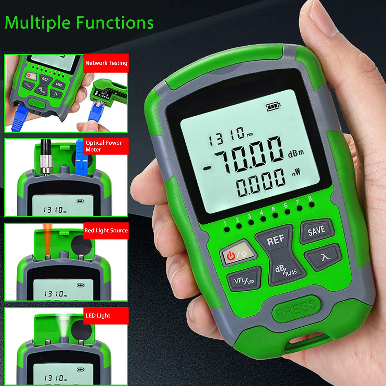 USB 충전 케이블이 포함된 적색광 광케이블 파워 테스 - Energy Monitor Meter 리뷰 및 가격