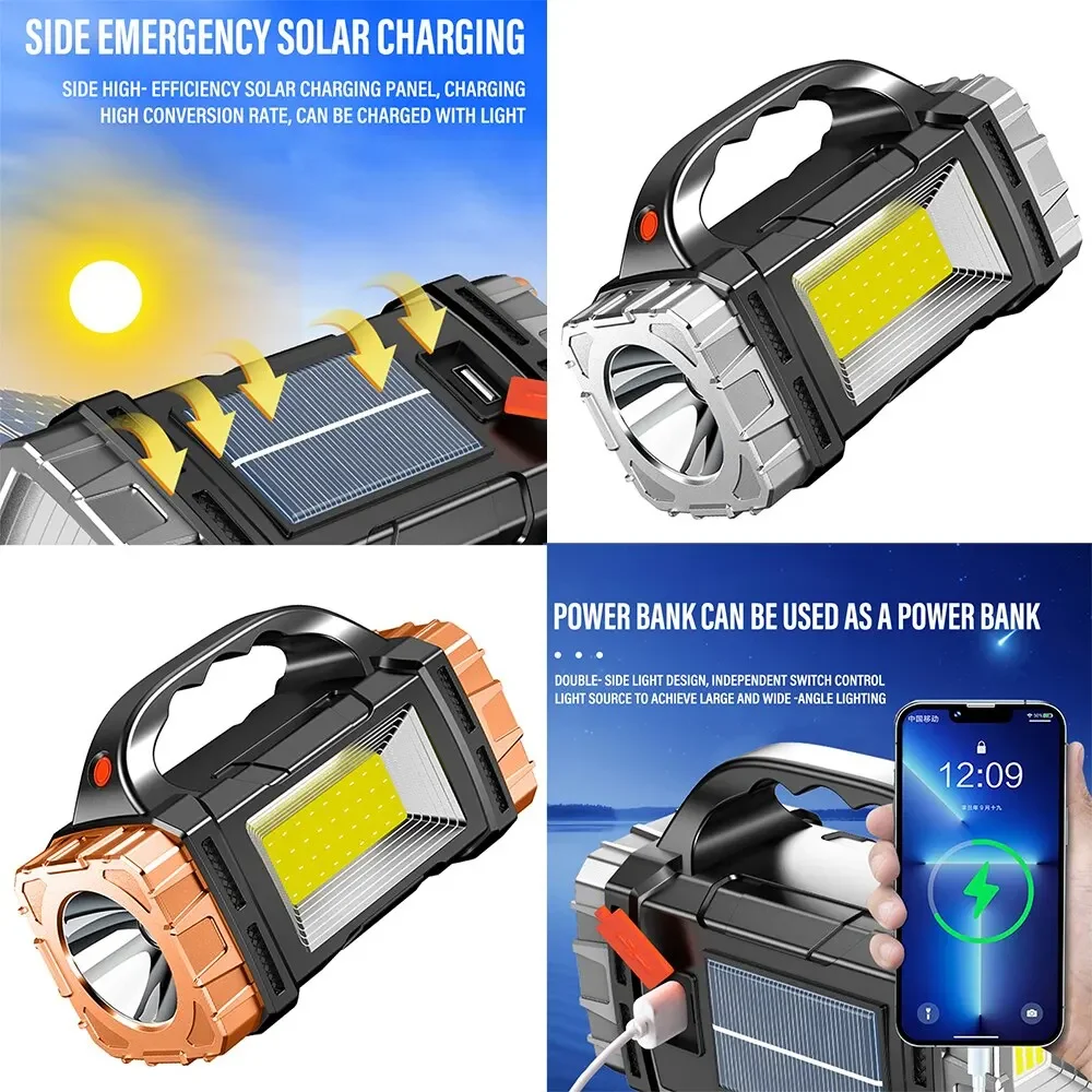 새로운 업그레이드 충전식 고출력 태양광 LED 손전등, - Solar Generator 리뷰 및 가격