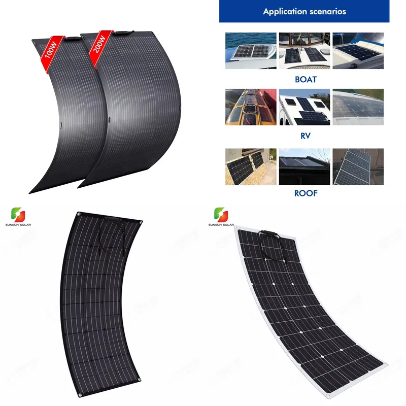 50W 100W 150W 200W 플렉시블 태양광 패널 - Solar Panel 200W 리뷰 및 가격