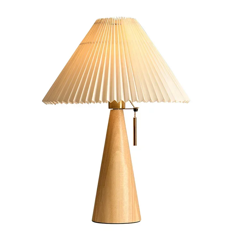 레트로 주름 테이블 램프 북유럽 스타일 원목 조명 침실 - Solar Lamp 리뷰 및 가격